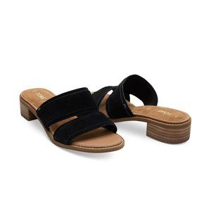 Toms - Black Suede Women's Mariposa Sandals